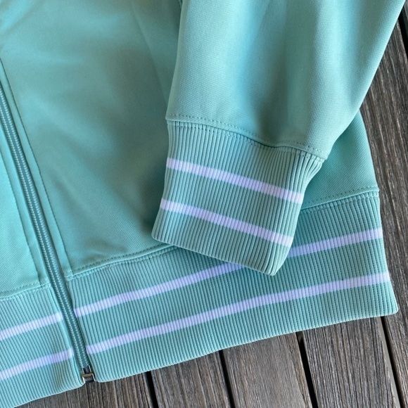 The North Face Full Zip Retro Track Jacket Mint White Size Large Varsity Stripes - Picture 7 of 13